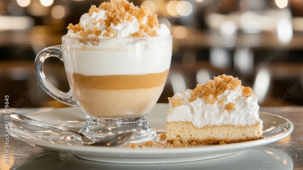 Layered Dessert with Whipped Cream and Crumble Layered Dessert with Whipped Cream and Crumble