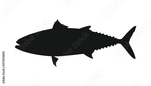Tuna fish silhouette ,vactor design, see fish with white background.