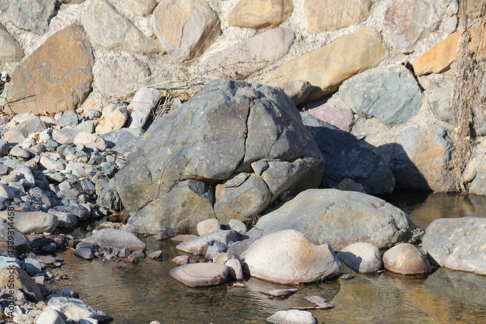 Image of pretty rocks on the Daecheongcheon River Trail Image of pretty rocks on the Daecheongcheon River Trail