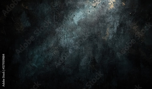 Black Halloween Background Dark Grunge Textured Horror Concept