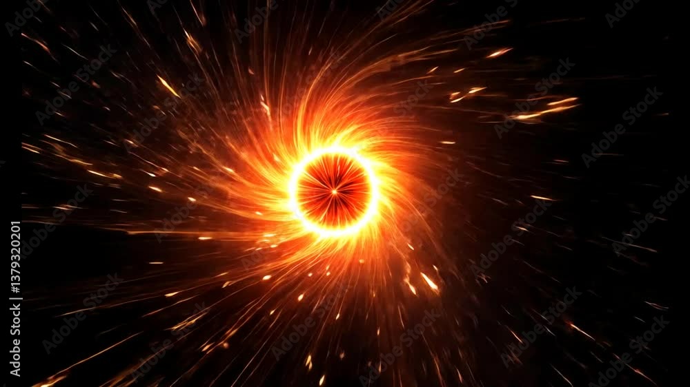 Bright Spiral Light Explosion Creating Dynamic Energy Effect Bright Spiral Light Explosion Creating Dynamic Energy Effect