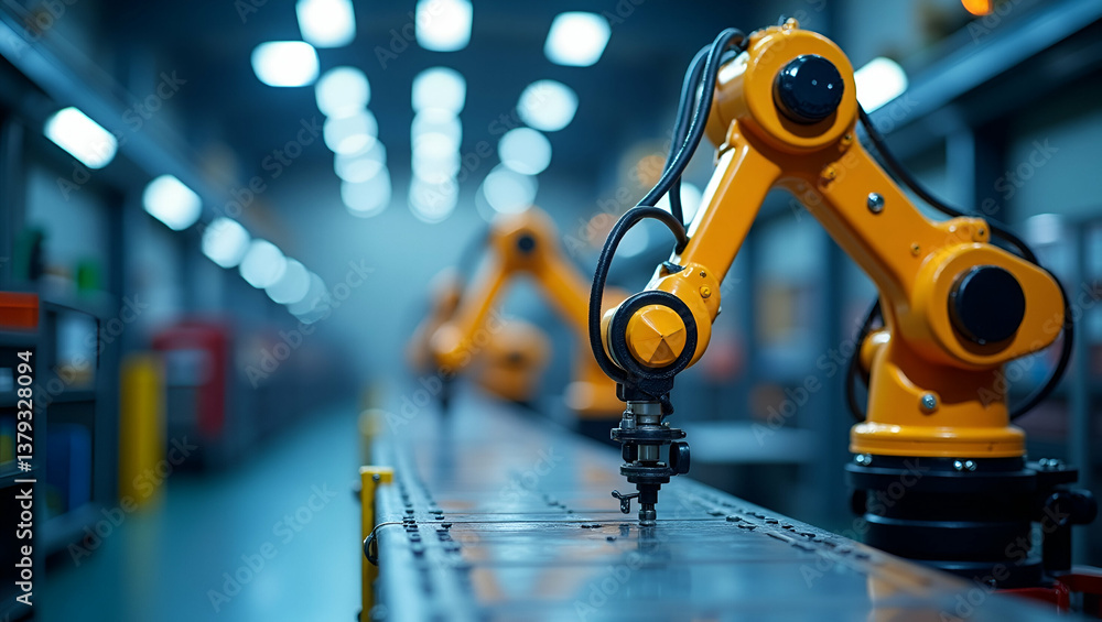 High-Precision Industrial Robotic Arms: Innovative Automation Solutions for Enhanced Production Speed and Quality - Stock Photos with Left Space for Customization High-Precision Industrial Robotic Arms: Innovative Automation Solutions for Enhanced Production Speed and Quality - Stock Photos with Left Space for Customization