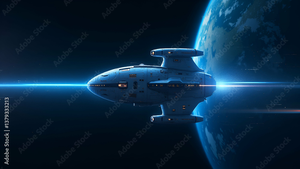 Futuristic Deep Space Mission Wallpaper: Sleek Digital Graphics for Autonomous Spacecraft Navigation & Cosmic Discoveries - Perfect for Photo Stock with Generous Empty Space on the Left Futuristic Deep Space Mission Wallpaper: Sleek Digital Graphics for Autonomous Spacecraft Navigation & Cosmic Discoveries - Perfect for Photo Stock with Generous Empty Space on the Left