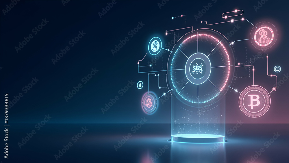 Futuristic Minimalist Wallpaper: Tokenized Payments Concept with Expansive Empty Space for Fintech Innovations and Secure Digital Tokens Futuristic Minimalist Wallpaper: Tokenized Payments Concept with Expansive Empty Space for Fintech Innovations and Secure Digital Tokens