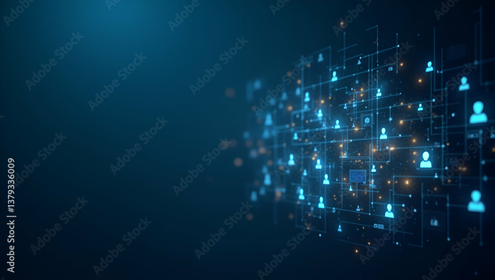 Advanced AI Chatbots in Finance: Integrating Automated Solutions for Secure Digital Engagement and Enhanced Customer Support - Stock Imagery Concept with Left-Side Empty Space Advanced AI Chatbots in Finance: Integrating Automated Solutions for Secure Digital Engagement and Enhanced Customer Support - Stock Imagery Concept with Left-Side Empty Space