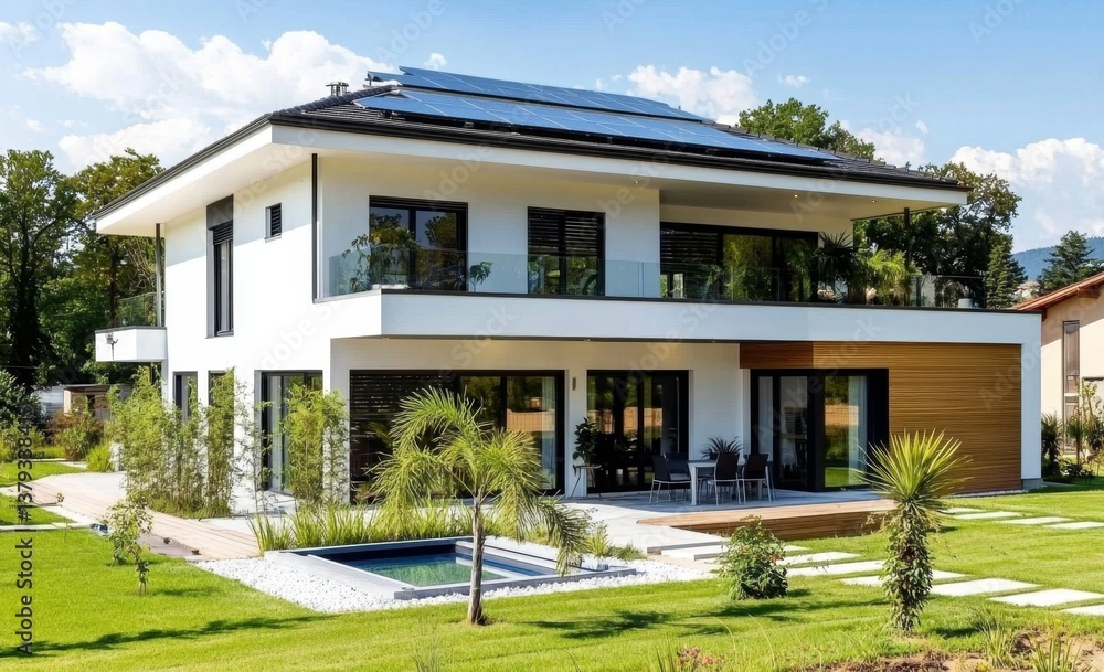 Beautiful garden with grass and trees in a nature-filled community. Beautiful garden with grass and trees in a nature-filled community.