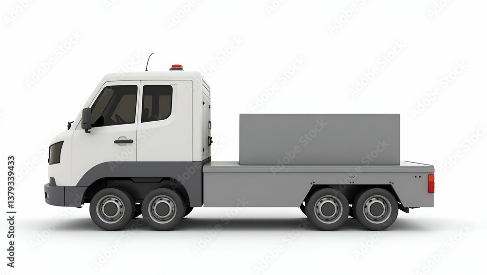 Obraz premium Enhancing Material Transport Efficiency: 3D Automated Guided Vehicles with Smart Navigation Technology for Optimized Logistics and Industrial Automation in Stock Visuals