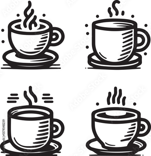 Coffee Vector Icons: Vintage & Aesthetic Illustrations