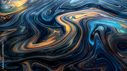 Abstract swirling patterns in vibrant colors create a mesmerizing visual effect.
