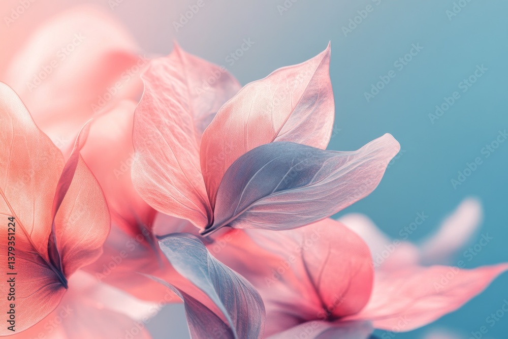 Delicate pink flower petals in soft dreamy light Delicate pink flower petals in soft dreamy light