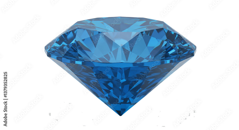 A mesmerizing blue diamond, a symbol of enduring love and timeless elegance, sparkling with brilliant facets against a stark white background. A mesmerizing blue diamond, a symbol of enduring love and timeless elegance, sparkling with brilliant facets against a stark white background.