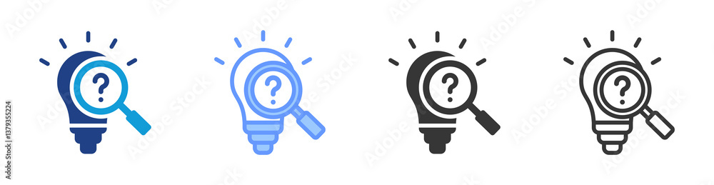 Project Analysis icon set multiple style collection Project Analysis icon set multiple style collection