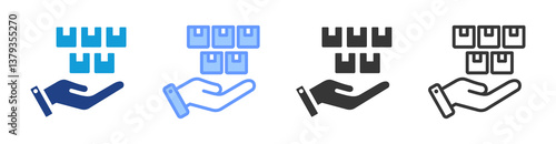 Quantity icon set multiple style collection