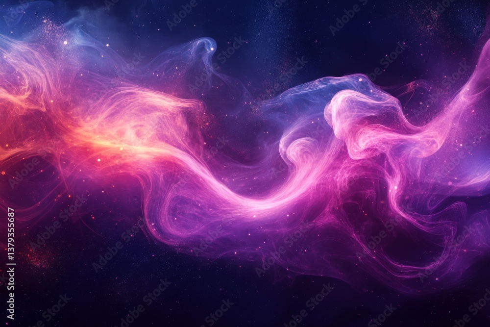 Vibrant purple and pink smoke cloud on a dark background Vibrant purple and pink smoke cloud on a dark background