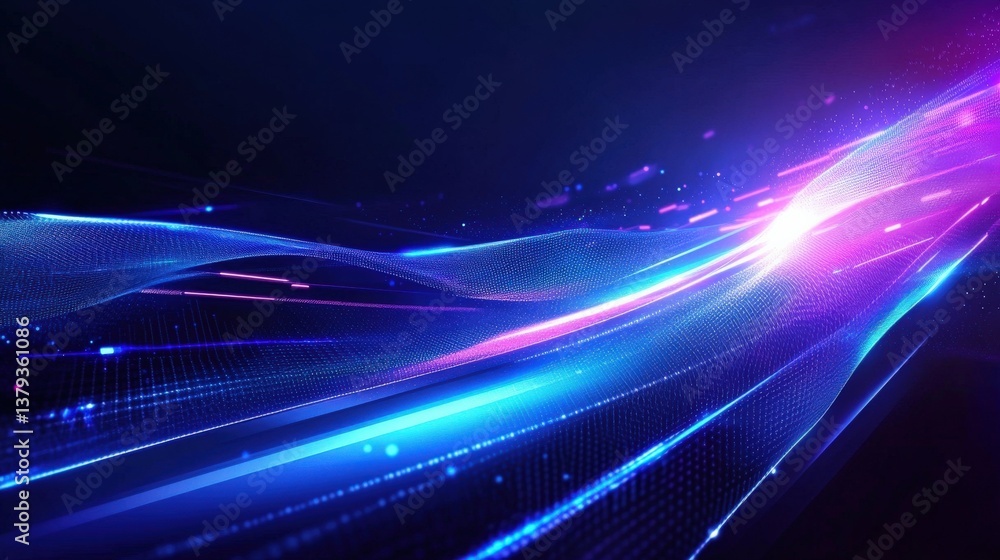 Obraz premium Abstract Digital Wave Design