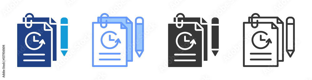 Documented icon set multiple style collection Documented icon set multiple style collection