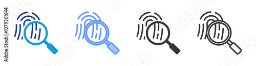 Evidential icon set multiple style collection