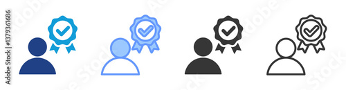 Verifiable icon set multiple style collection