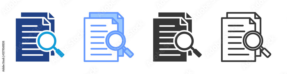 Scrutiny icon set multiple style collection Scrutiny icon set multiple style collection