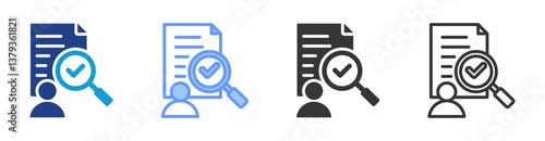 Factual icon set multiple style collection
