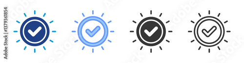 Substantiated icon set multiple style collection