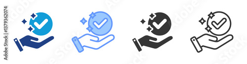 Veracity icon set multiple style collection