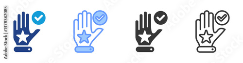 Accountability icon set multiple style collection