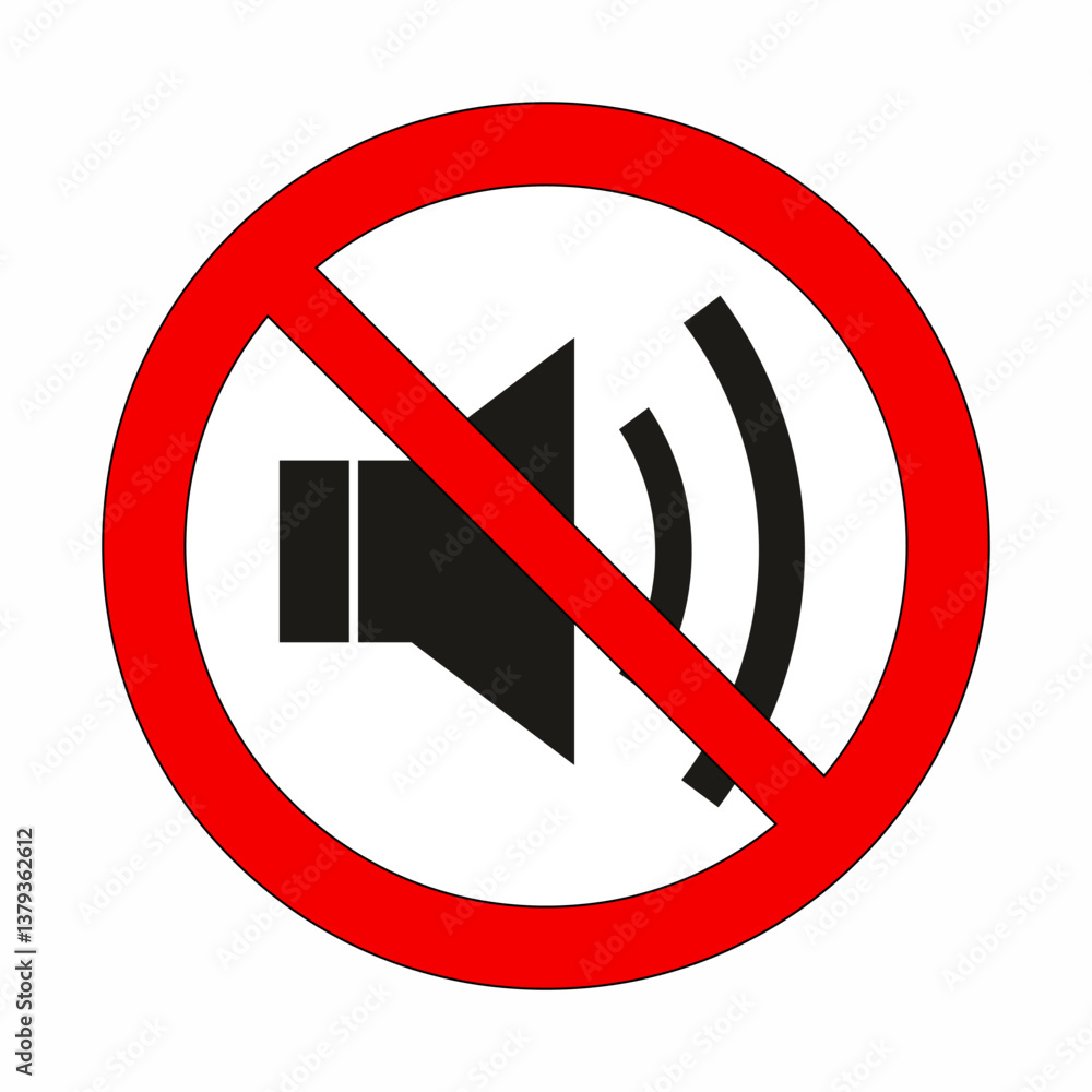 Vector No Speaker No loud Sign Vector No Speaker No loud Sign