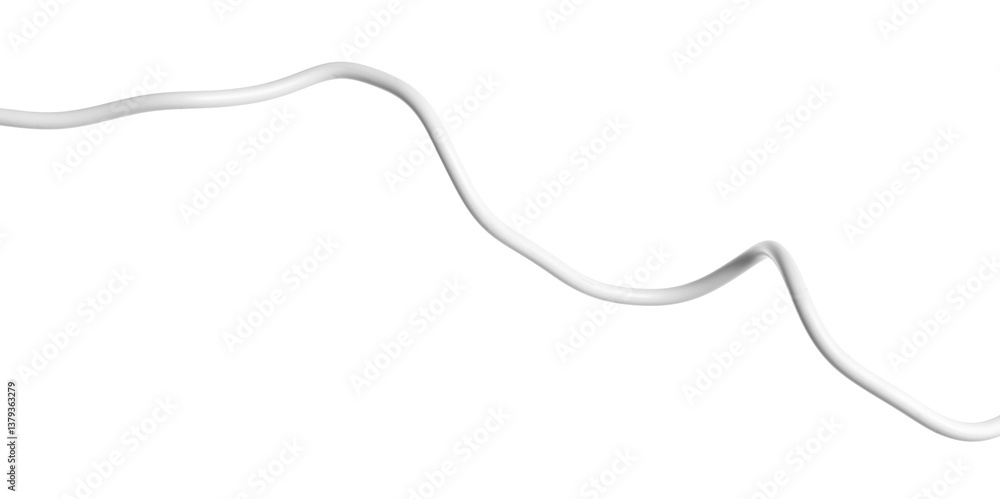 One color electrical wire on white background One color electrical wire on white background