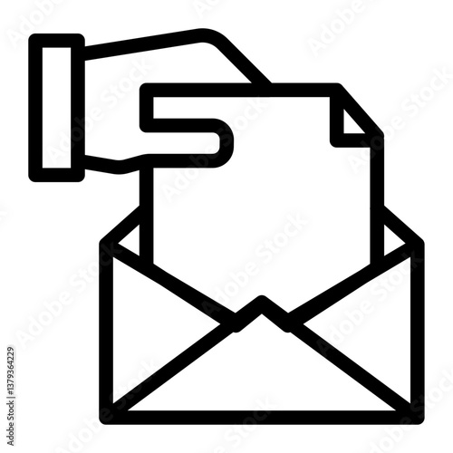 Email Icon Outline Style for Project Management Pack Icon Themes