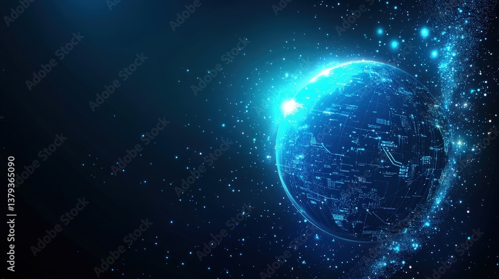 Fototapeta premium Global Digital Network Connectivity