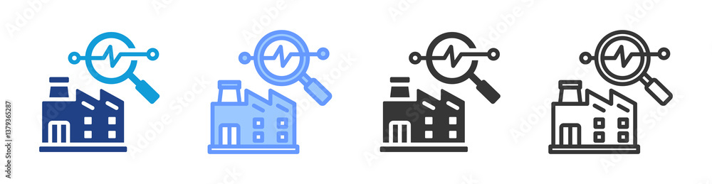 Obraz premium Industry Dynamic icon set multiple style collection