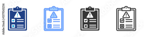 Risk Assessment icon set multiple style collection