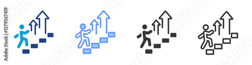 Never Give Up icon set multiple style collection