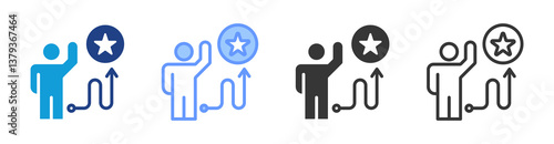 Decisive icon set multiple style collection