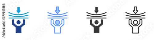 Resilience icon set multiple style collection