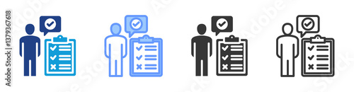 Accountability icon set multiple style collection