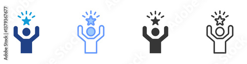 Motivate icon set multiple style collection