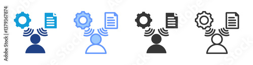 Absorb icon set multiple style collection