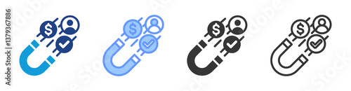 Acuire icon set multiple style collection