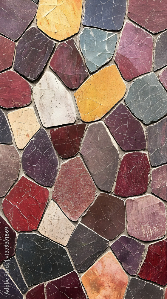 Colorful Irregular Stone Wall Texture Colorful Irregular Stone Wall Texture