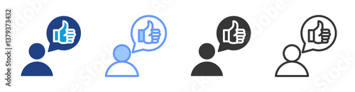 Feedback icon set multiple style collection