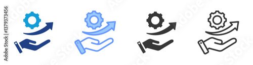 Growth Management icon set multiple style collection