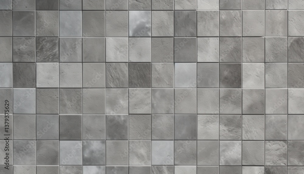 Gray cube tile wall pattern. Interior architecture close-up texture. Background of building structure tile pattern Gray cube tile wall pattern. Interior architecture close-up texture. Background of building structure tile pattern