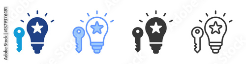 Reputation Solution icon set multiple style collection
