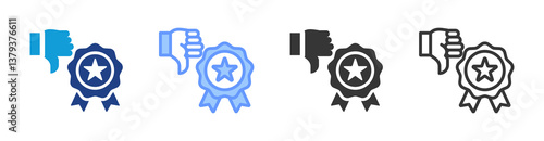 Reputation Damage icon set multiple style collection