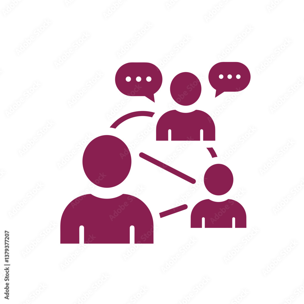 Peer Learning Concept with Communication Symbols in Minimalist Style Peer Learning Concept with Communication Symbols in Minimalist Style