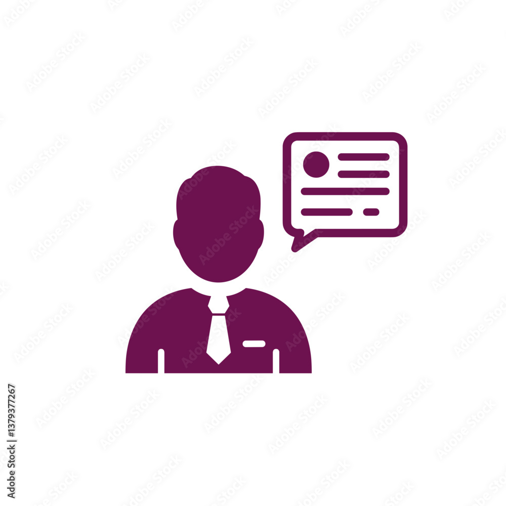 Tutor Icon with Speech Bubble – Simple Advisor Symbol for Education and Coaching Services Tutor Icon with Speech Bubble – Simple Advisor Symbol for Education and Coaching Services