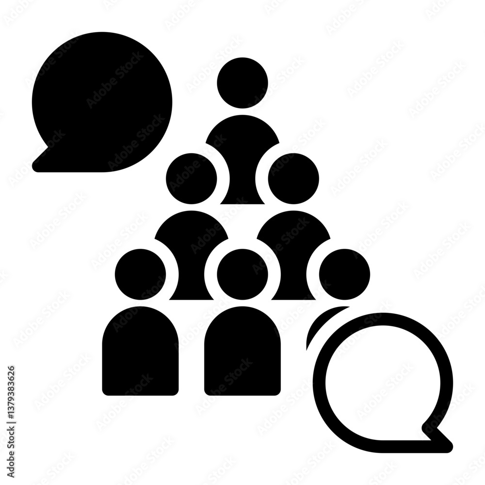 People icon, glyph icon style People icon, glyph icon style