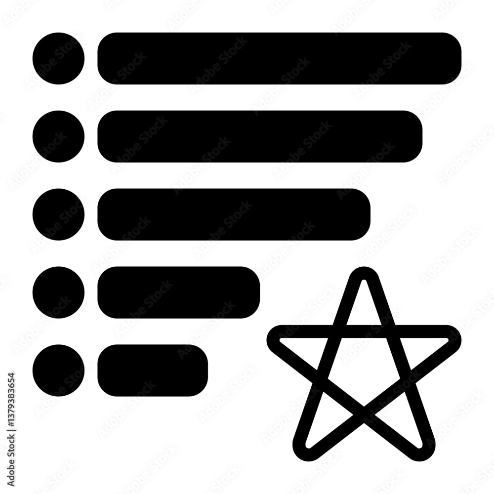 Rating icon, glyph icon style Rating icon, glyph icon style